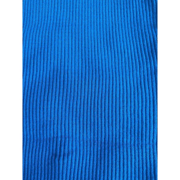 Hello Molly Womans Small Blue Ribbed Halter Bodycon Side Slit Dress NEW W/TAGS - Picture 6 of 10